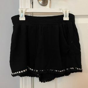 Black Flowy Shorts